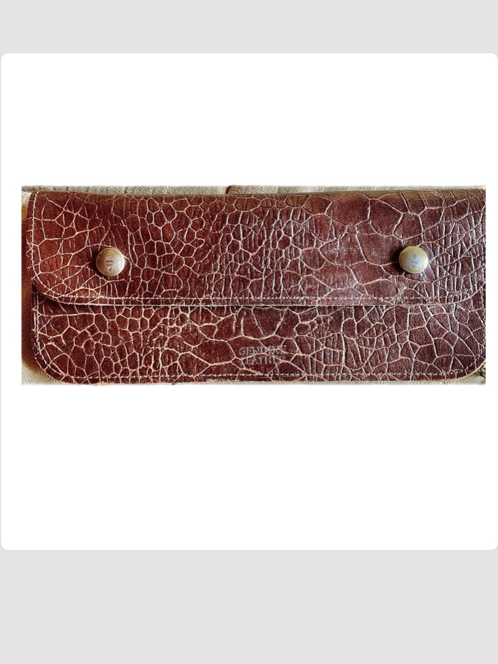 Genuine Leather Vintage large chain biker wallet.